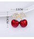 XSB165 - Golden Cherry Saree Brooch